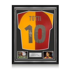 Francesco Totti Signed AS Roma 2001-02 Football Shirt. Superior Frame