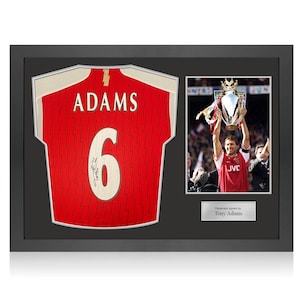 Tony Adams Signed Arsenal 2023-24 Football Shirt. Icon Frame