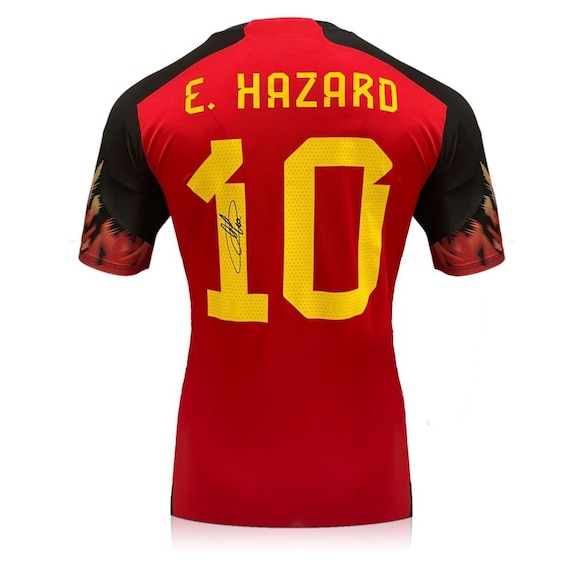 Eden Hazard Signed Belgium 2022 Home Football Shirt (original