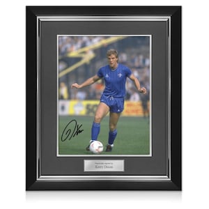 Kerry Dixon Signed Chelsea Photo: Vs Watford. Deluxe Frame