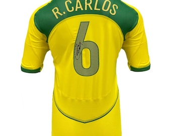 Roberto Carlos Signed Brazil 2004-06 Home Football Shirt - Etsy