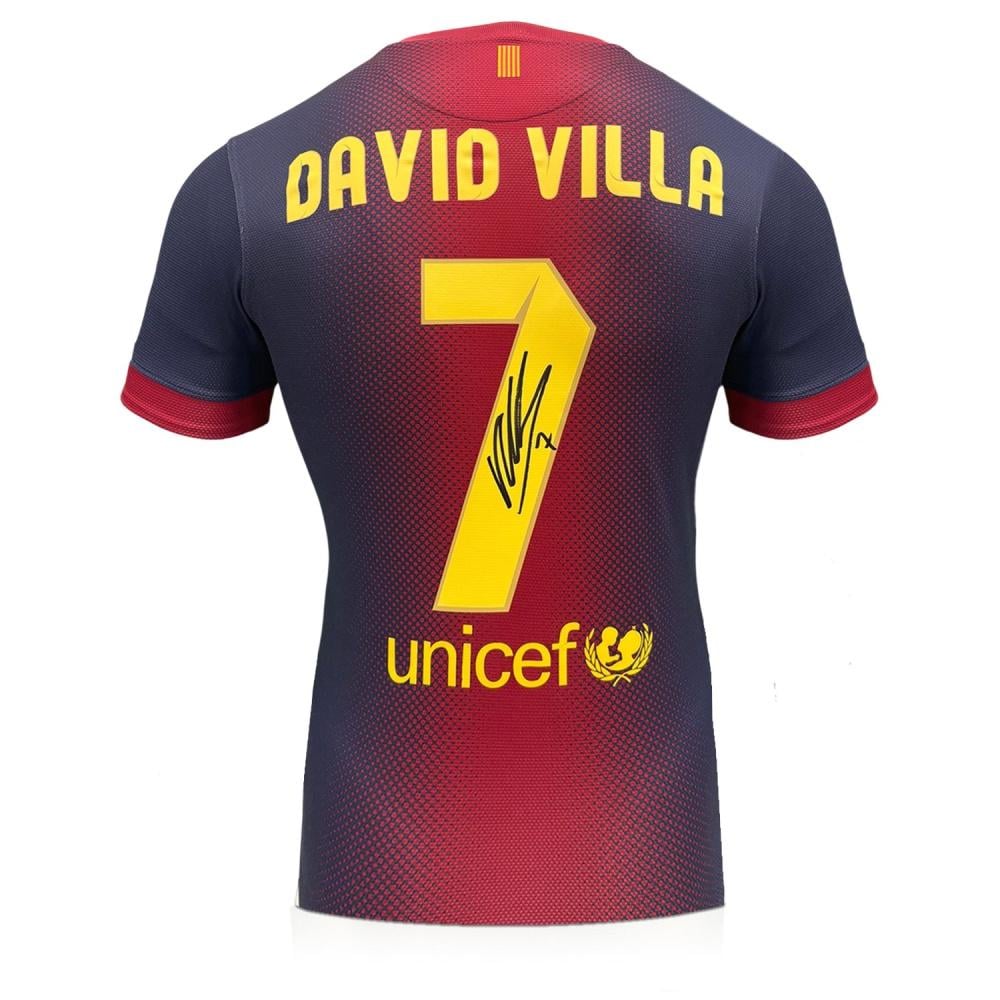 David Villa Signed Original Barcelona 2012-13 Football Shirt - Etsy