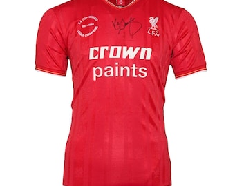 Maillot de Liverpool signé par Robbie Fowler. Cadre supérieur