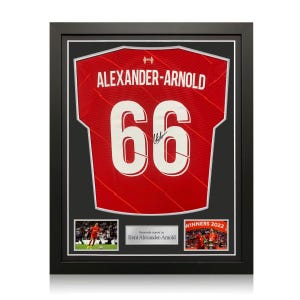 Trent Alexander-Arnold Signed Liverpool 2021-22 Football Shirt. Standard Frame