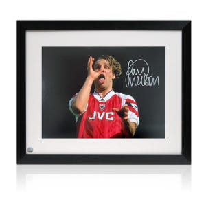 Paul Merson Signed Arsenal Football Photo: Celebration. Framed