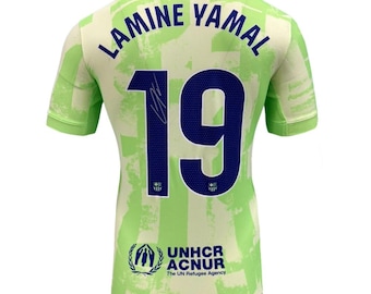 ラミーヌ・ヤマル選手直筆サイン入りバルセロナ25/26ユニフォーム