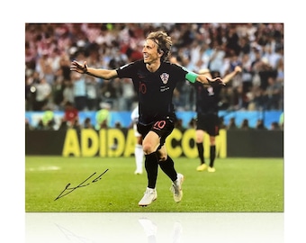Luka Modric Signed Croatia Football Photo