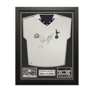 Glenn Hoddle Signed Tottenham Hotspur 1978 Football Shirt. Standard Frame