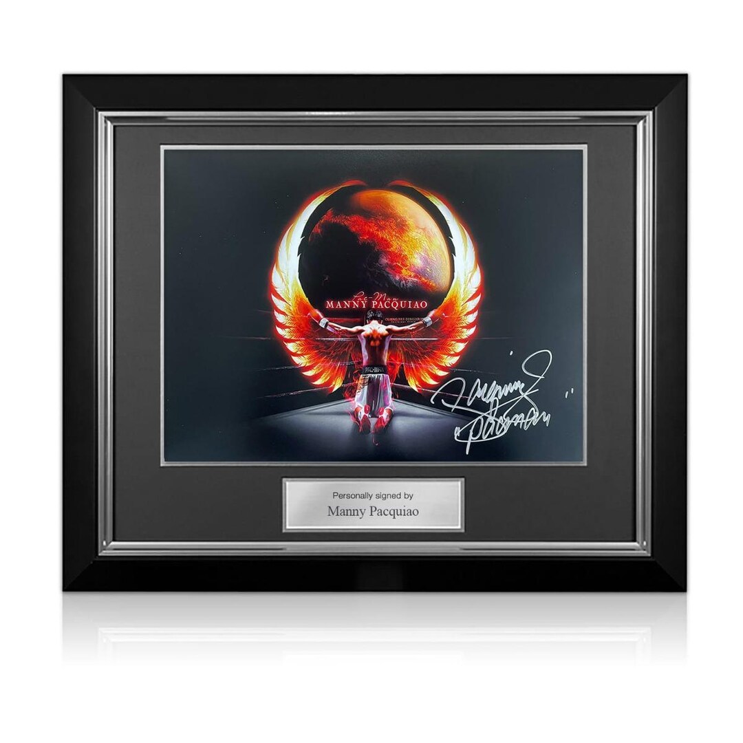 Manny Pacquiao Signed Boxing Photo: Pacman. Deluxe Frame - Etsy