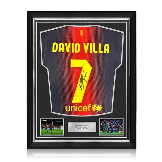 David Villa Signed Original Barcelona 2012-13 Football Shirt