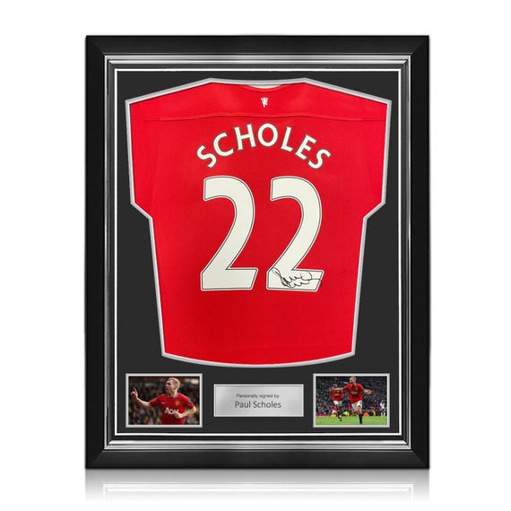 ポール・スコールズ直筆サイン入りオリジナルマンチェスター