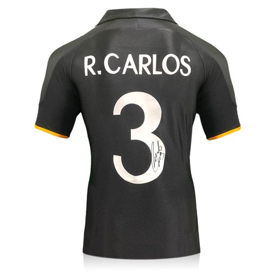 Roberto Carlos Signed Real Madrid 1999-00 Away Football Shirt