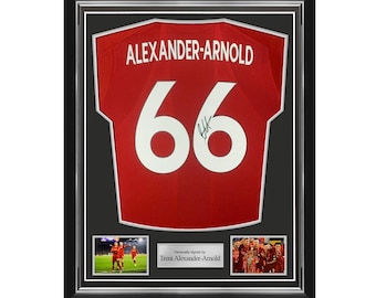 Trent Alexander-Arnold Signed Liverpool 2019-20 Football Shirt (Fan Style). Superior Frame