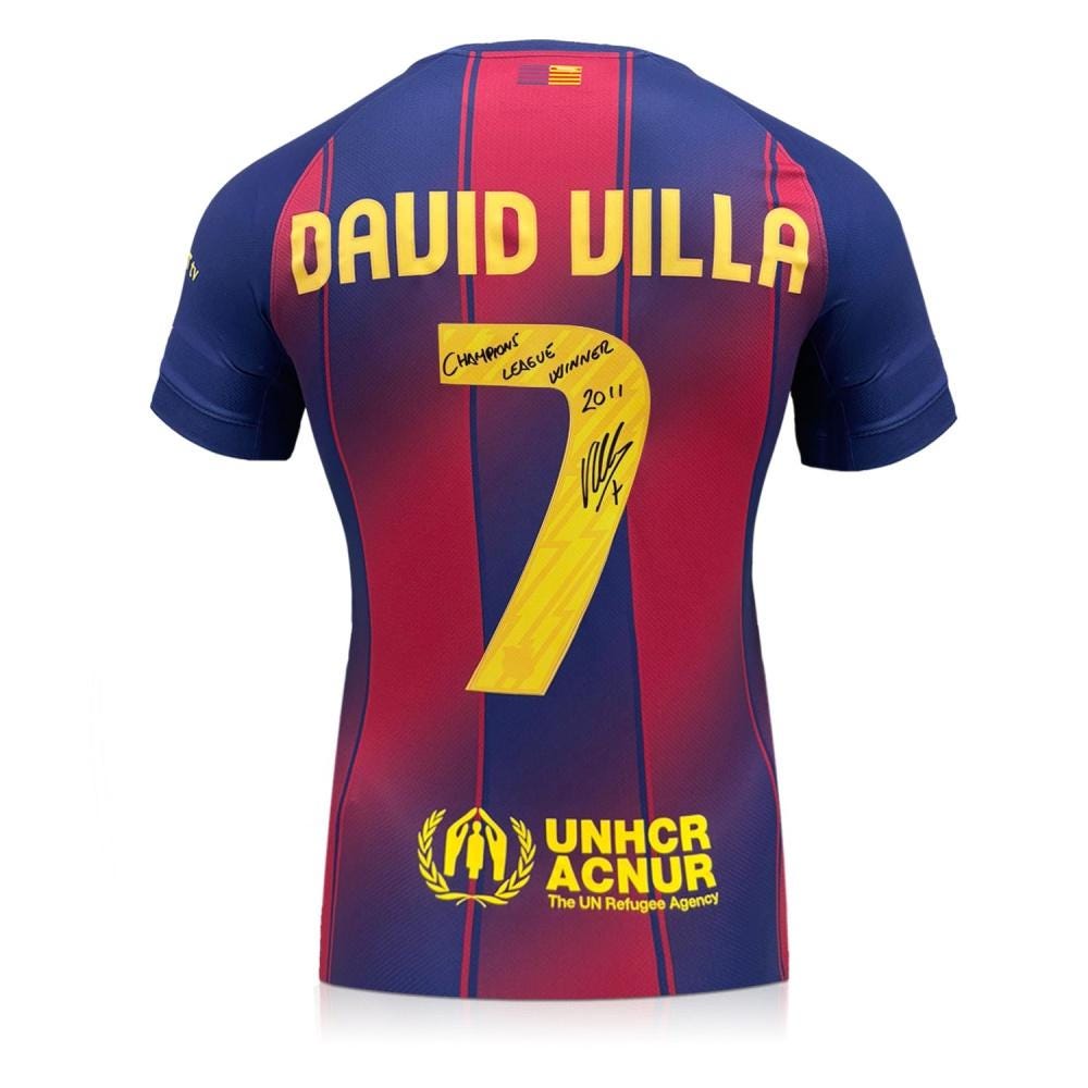 David Villa Signed Barcelona 2025-26 Football Shirt - Etsy