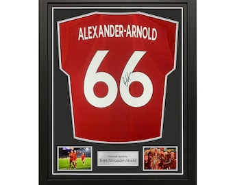 Trent Alexander-Arnold Signed Liverpool 2019-20 Football Shirt (Fan Style). Standard Frame