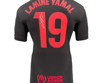 ラミーヌ・ヤマル選手直筆サイン入りバルセロナ25/26ユニフォーム