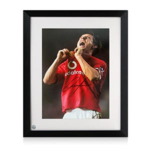 Gary Neville Signed Manchester United Football Photo: United Legend. Framed