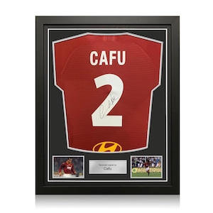 Cafu Signed AS Roma 2019-20 Match Issue Football Shirt. Standard Frame