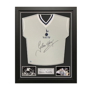 Glenn Hoddle Signed Tottenham Hotspur 1981 Football Shirt. Standard Frame