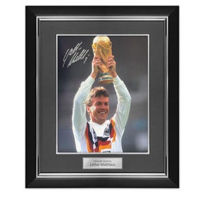 Lothar Matthäus Signed Germany Football Photo: World Cup Winner. Deluxe Frame