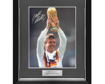 Lothar Matthäus Signed Germany Football Photo: World Cup Winner. Deluxe Frame