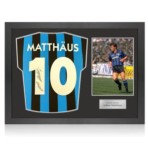 Maglia da calcio Lothar Matthäus Inter Milan 1990 Home. Cornice Icon