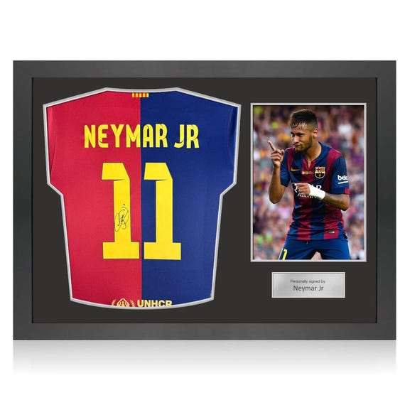 Neymar Jr Signed Barcelona 2024-25 Football Shirt. Icon Frame - Etsy