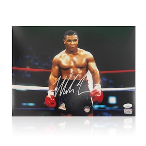 Mike Tyson Signed Boxing Photo