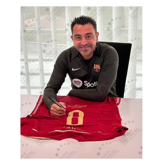 Xavi Hernandez Signed Spain 2014-15 Football Shirt: Career