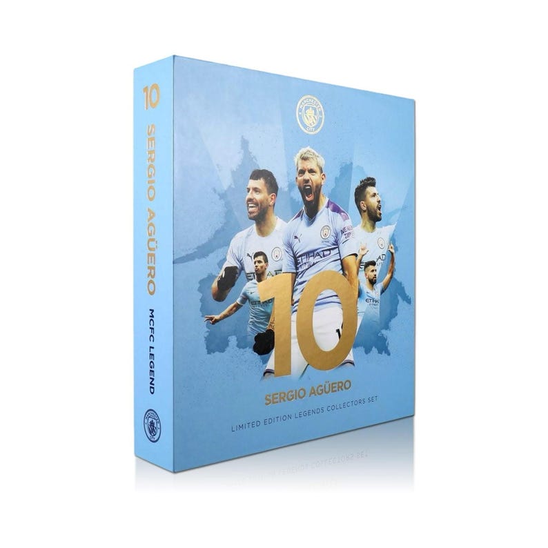 Sergio Aguero Signed Manchester City Legends Collectors Box Set image 5
