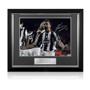 Fabio Cannavaro Signed Juventus Football Photo. Deluxe Frame