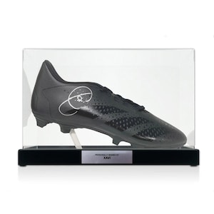 Xavi Hernandez Signed Football Boot. Display Case With Plaque