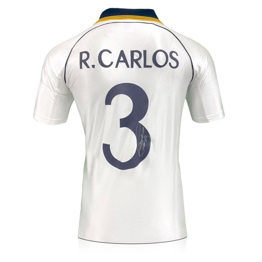 Roberto Carlos Signed Real Madrid 1999-00 Home Football Shirt (on