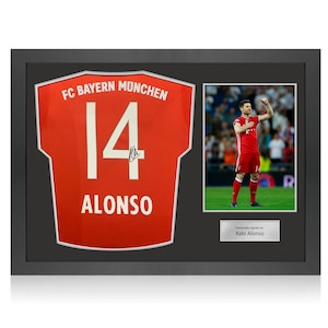 Xabi Alonso Signed Bayern Munich 2022-23 Football Shirt. Icon Frame