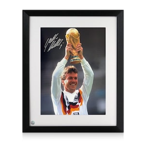 Lothar Matthäus Signed Germany Football Photo: World Cup Winner. Framed