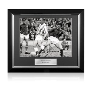 Ron Harris Signed Photo: Tackle On Stanley Matthews. Deluxe Frame