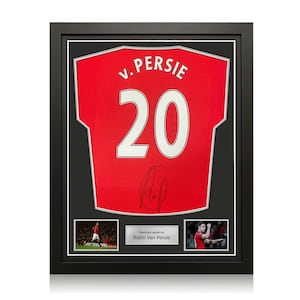 Robin Van Persie Signed Original Manchester United 2013-14 Football Shirt. Standard Frame