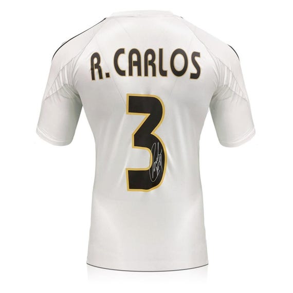 Roberto Carlos Signed Original Real Madrid 2004-05 Home Football