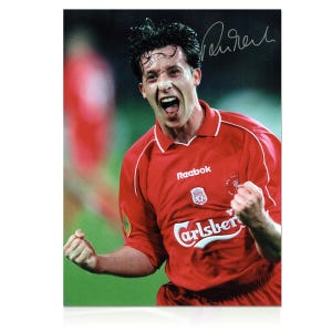 Robbie Fowler Signed Liverpool Football Photo: Cup Final Goal