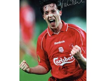 Robbie Fowler Signed Liverpool Football Photo: Cup Final Goal