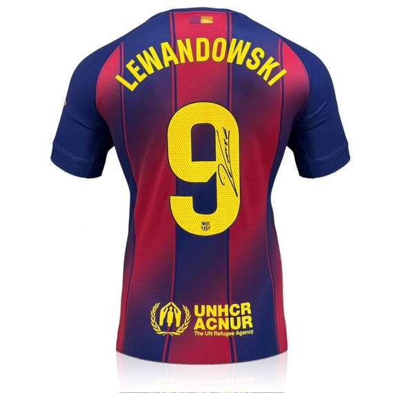 Robert Lewandowski Signed Barcelona 2025-26 Home Football Shirt