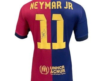 ネイマールJr.サイン入りバルセロナ2024-25シーズンサッカーシャツ