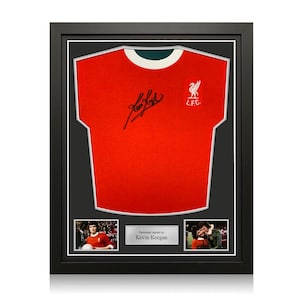 Kevin Keegan Front Signed Liverpool 1973 Football Shirt. Standard Frame