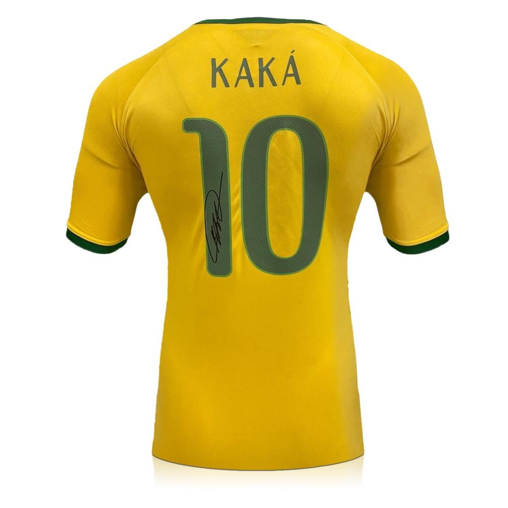 Kaka Signed Original Brazil 2014-15 Home Football Shirt. Icon