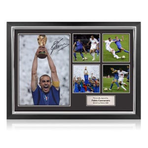 Fabio Cannavaro Signed Italy Football Photo Presentation. Deluxe