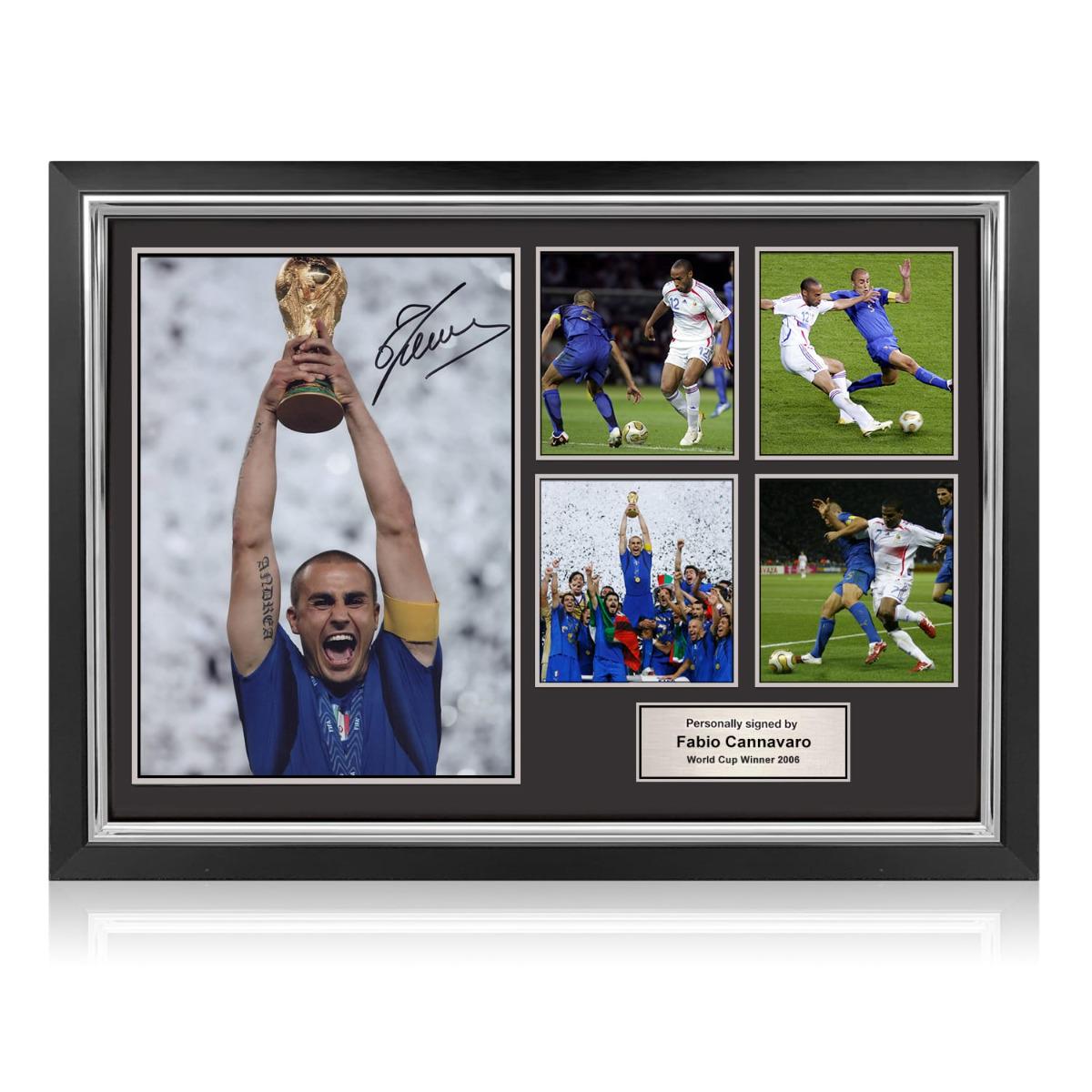 Fabio Cannavaro Signed Italy Football Photo Presentation. Deluxe