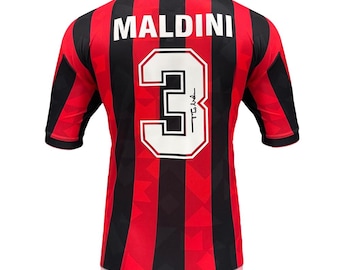 Paolo Maldini signiert AC Milan 1994 Heimtrikot