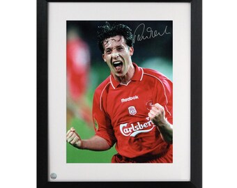 Robbie Fowler Signed Liverpool Football Photo: Cup Final Goal Framed
