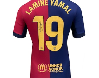ラミーヌ・ヤマル選手直筆サイン入りバルセロナ25/26ユニフォーム