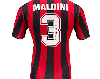 Paolo Maldini signiert AC Milan 1988 Heimtrikot